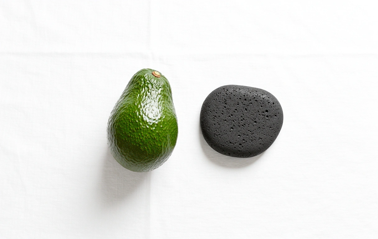 Ingredientes frescos sobre piedra